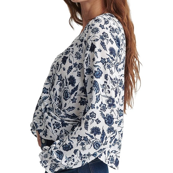 NWT Lucky Brand Long Sleeve Surplice V-Neck Blouse, XXL - Picture 3 of 10